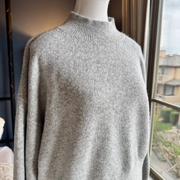 Light Grey Mock Neck Sweater - Picture 4 of 9